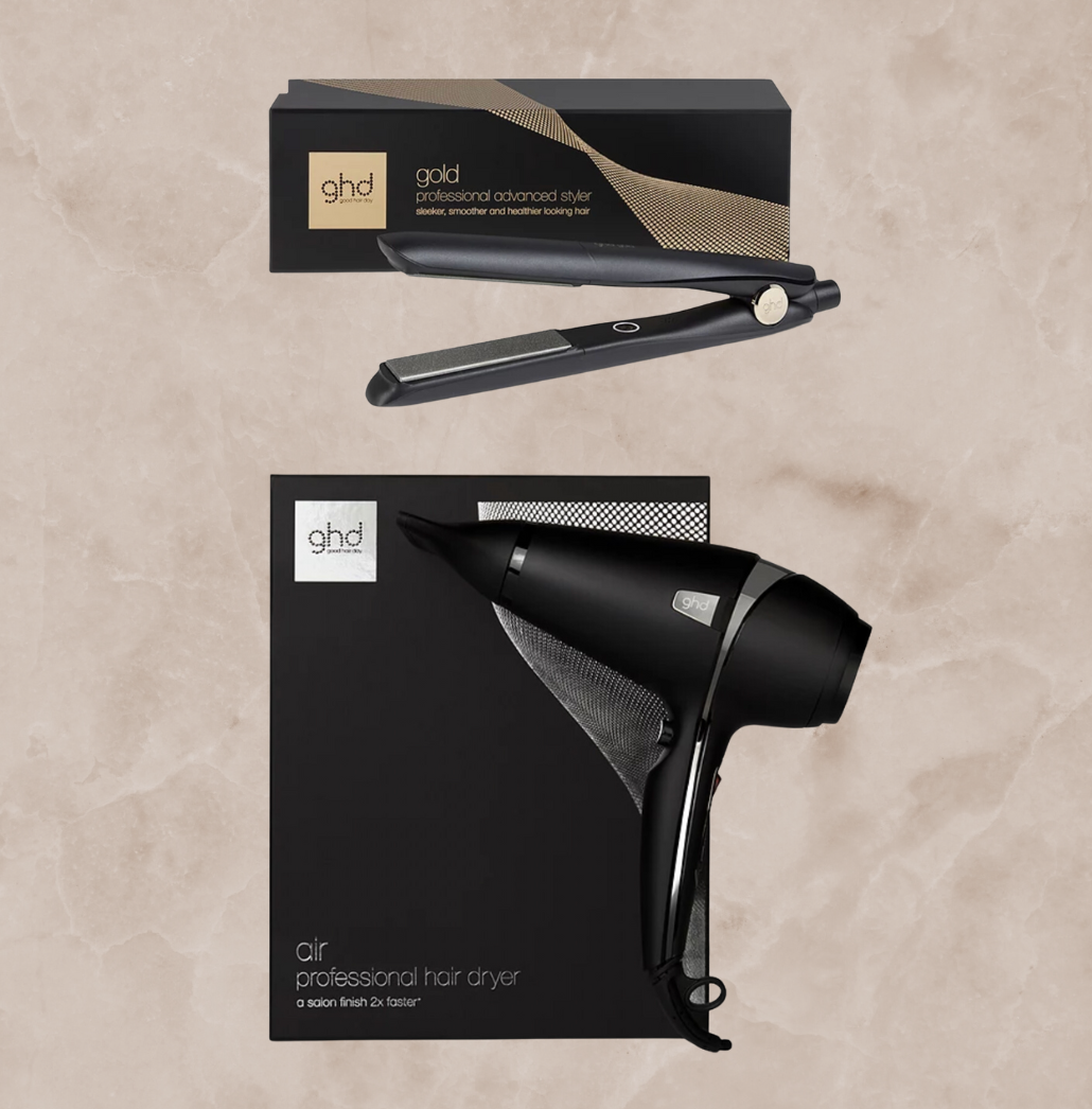 ghd Air® Hairdryer, Black & ghd Gold Hair Straightener, Black - Competition  Fox