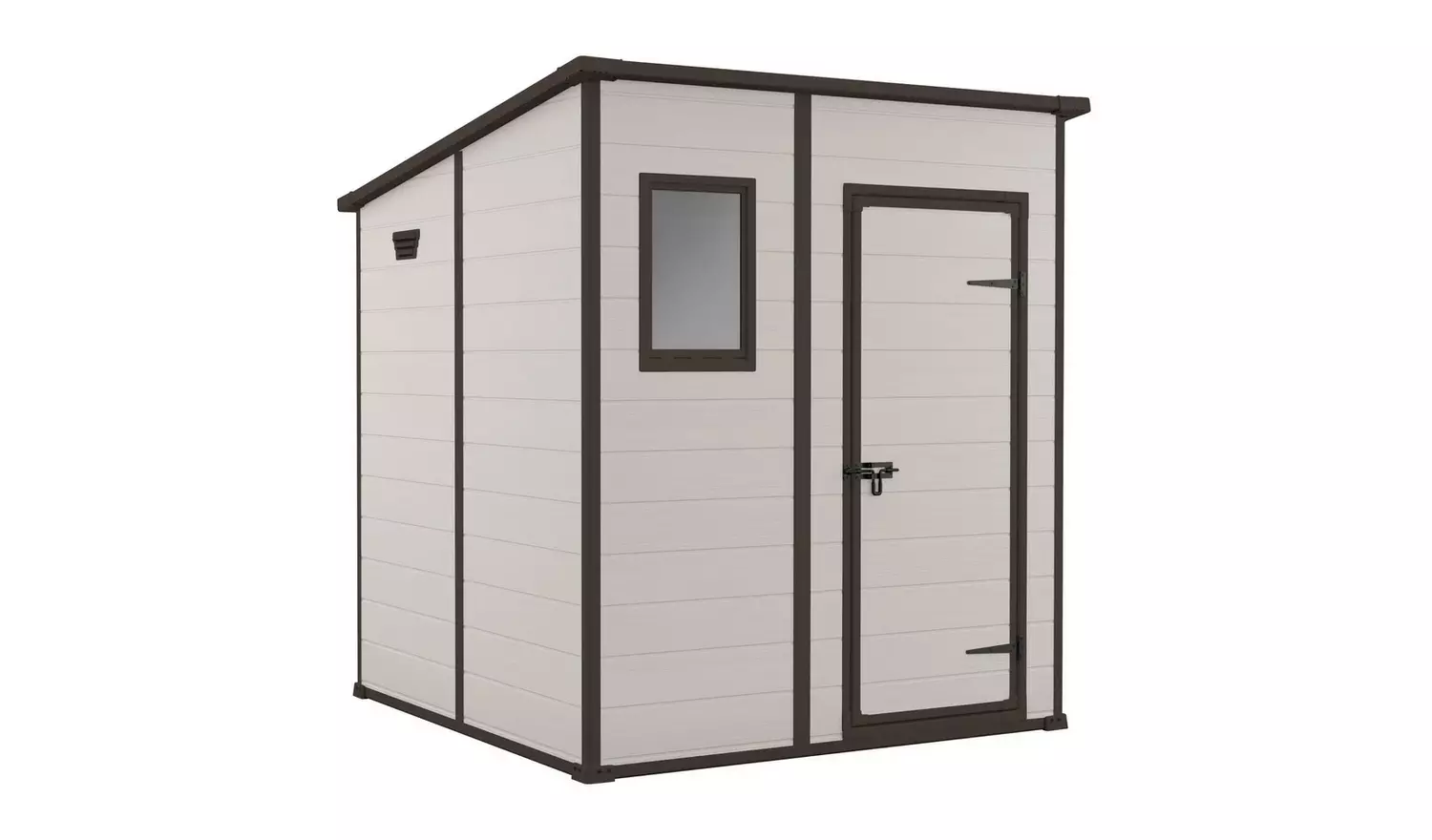 Keter Manor Pent Garden Storage Shed 6 x 6ft Beige/Brown 06/07
