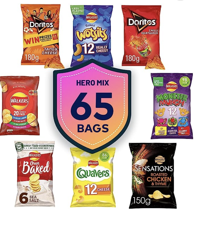AFTERNOON AUTO WIN **5 WINNERS** Walkers Crisps Variety Mixed Snacks