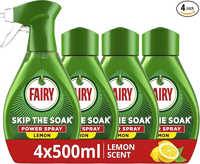 Fairy Lemon Dish and Surface Kitchen Spray 450ml x 4 Pack
